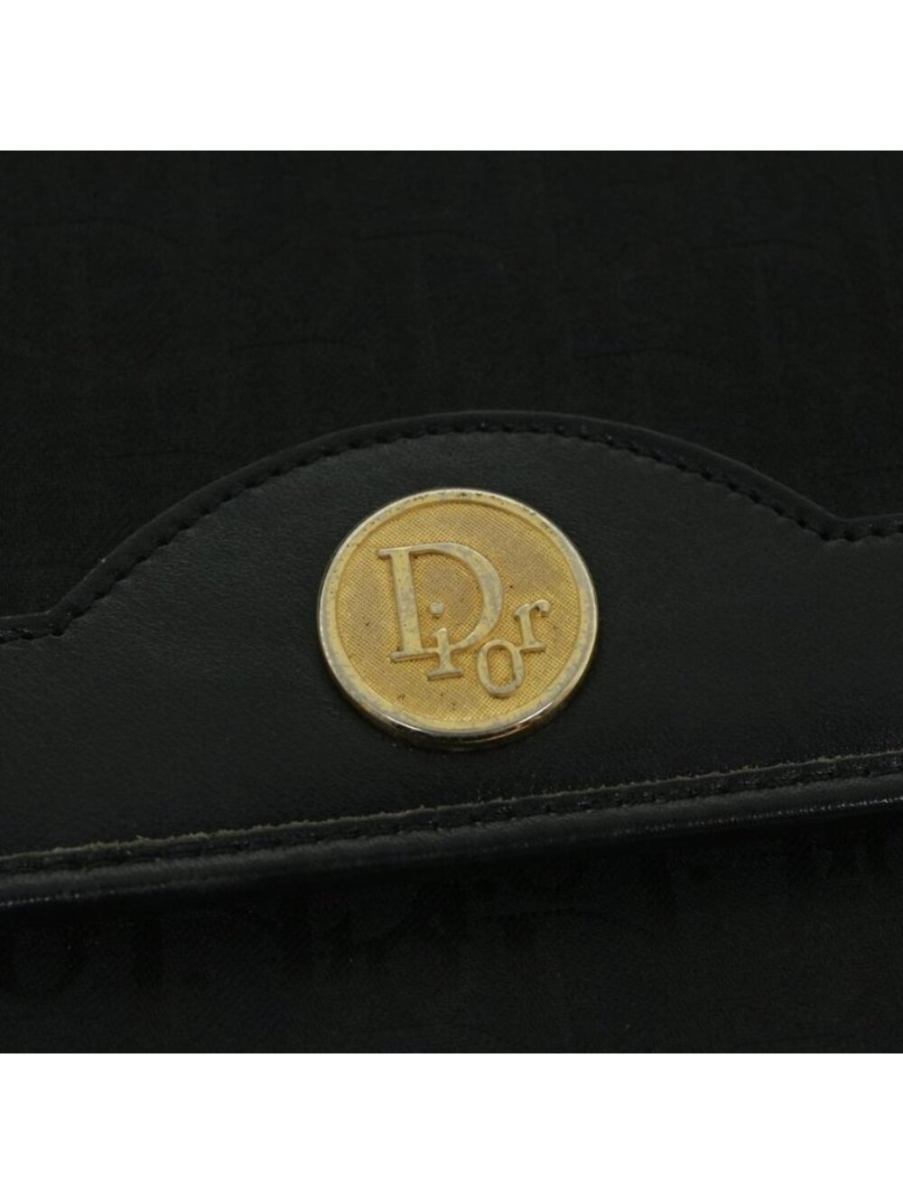 Authentic Christian Dior Trotter Canvas Chain Shoulder Bag Black - Picture 2 of 16